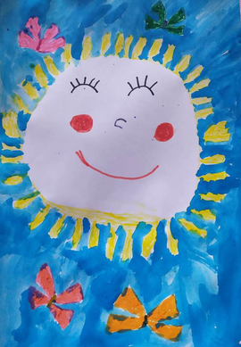 Рисунок ученицы 3 класса Илларионовой Анжелы на конкурс "Скоро лето!".