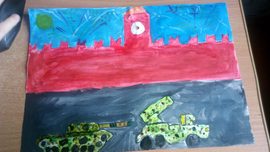 Рисунок ученика 3 класса Лёхина Матвея на конкурс "75 лет Великой Победы"
